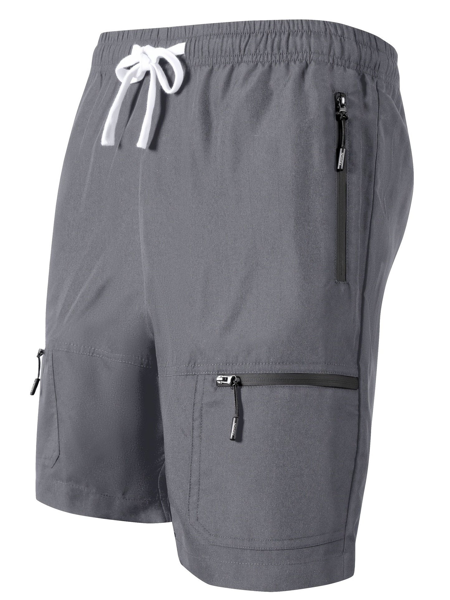 Herren Sport-Shorts mit Zipper-Taschen und Kordelzug – Ideal für Freizeit & Training