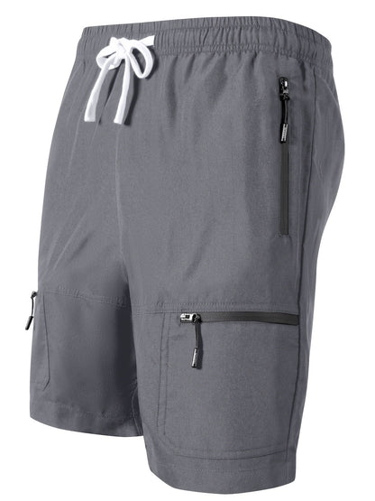 Herren Sport-Shorts mit Zipper-Taschen und Kordelzug – Ideal für Freizeit & Training