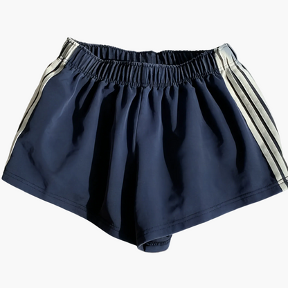 Damen Sport Shorts mit Streifen – Bequeme Trainingshose für Fitness & Freizeit