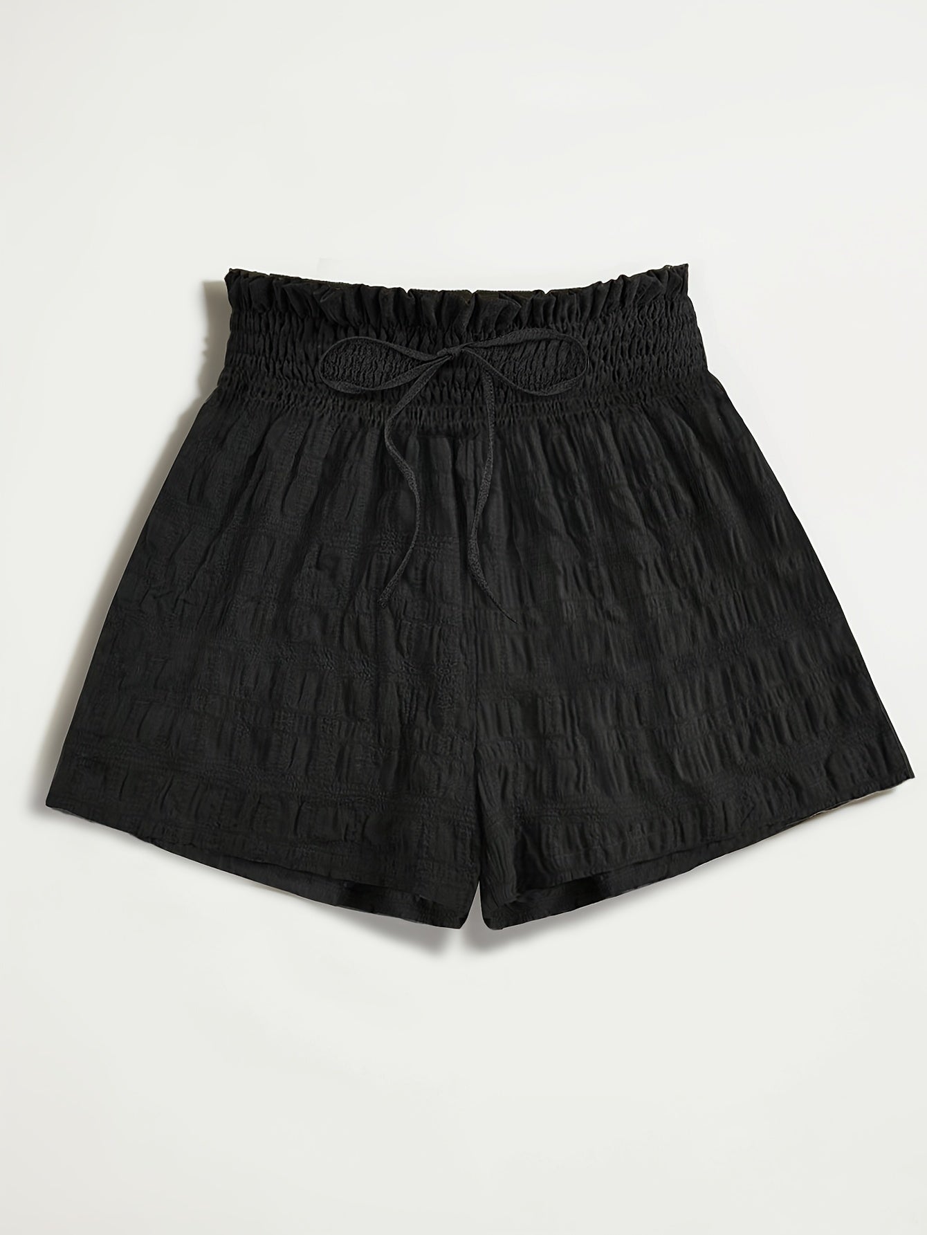 Damen Sommer-Shorts mit Paperbag-Bund und Kordelzug, Freizeit Trendshorts