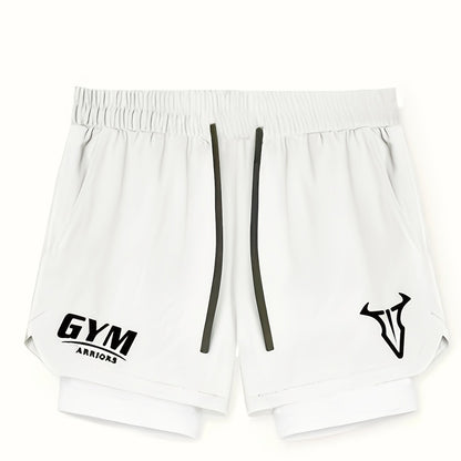 Herren Trainingsshorts mit 2-in-1-Design für Fitness und Sport