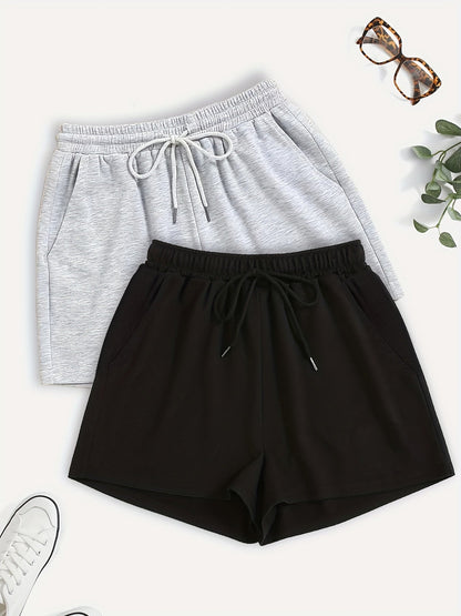 Damen Freizeithose Shorts mit Kordelzug – Bequeme Sport- und Loungewear