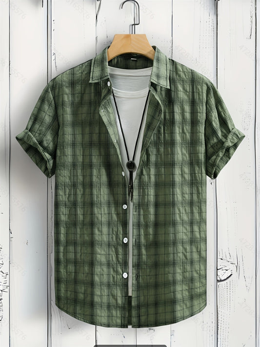 Herren Kurzarm Freizeithemd im Karo-Look – Lässiger Sommerstil für Alltag und Urlaub