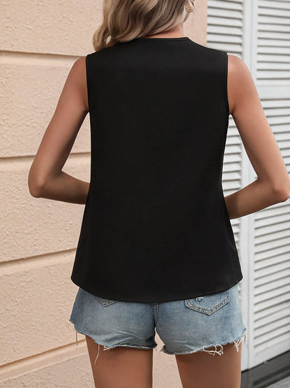 Damen Asymmetrisches Ärmelloses Top – Eleganter Freizeit-Look für Frühling und Sommer