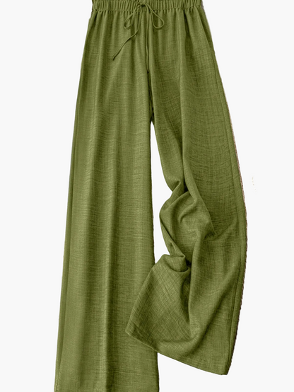 Damen Weite Freizeithose mit Kordelzug – Lässiger Look für Alltag & Urlaub