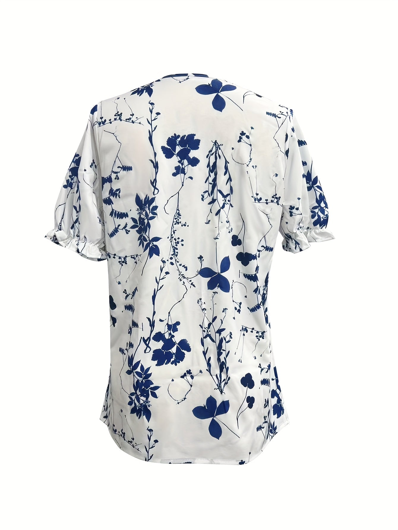 Damen Bluse mit Spitze und Blumenmuster – Modisch für Freizeit & Alltag