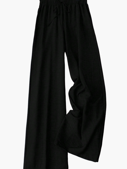 Damen Weite Freizeithose mit Kordelzug – Lässiger Look für Alltag & Urlaub