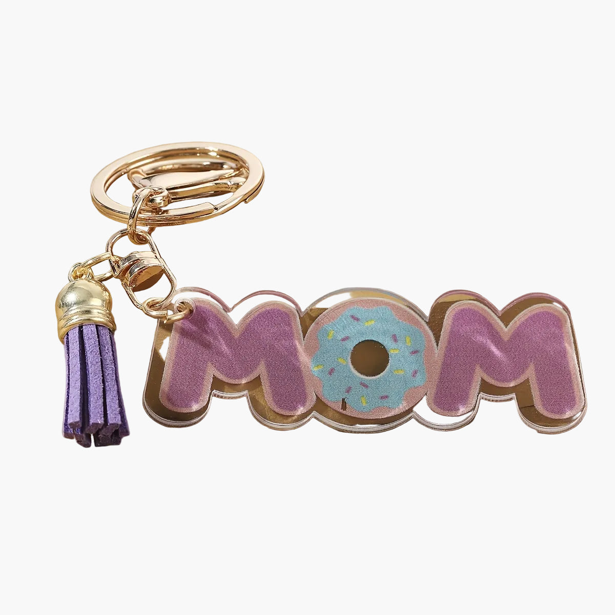 Schlüsselanhänger Muttertag Damen – Herz & Blumen Design, Modischer Geschenkartikel für Mama