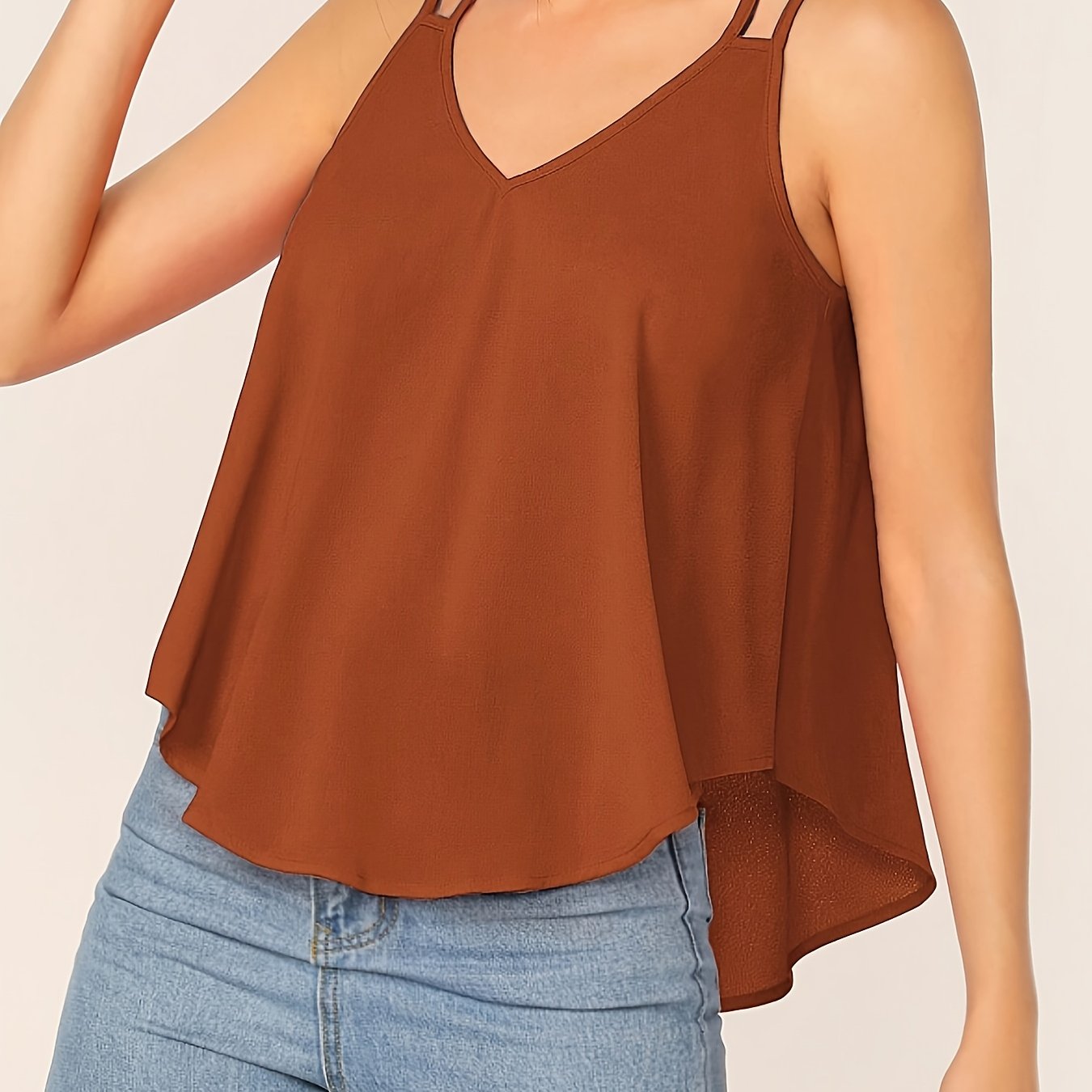 Damen Elegantes Lockeres Camisole Top mit Doppelträgern – Modern und Vielseitig für Alltag und Freizeit