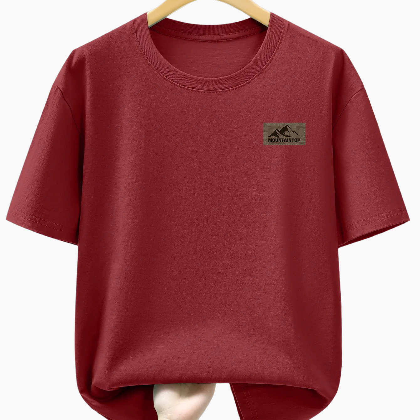 Herren T-Shirt mit Berg-Logo – Freizeit, Modern, Outdoor-inspiriert