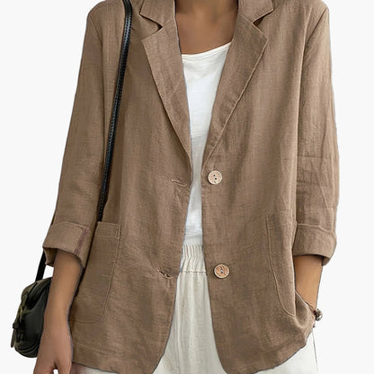 Damen Blazer Elegant Locker Business Freizeitjacke