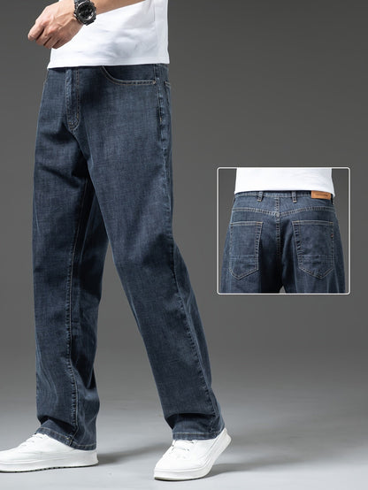 Herren Weite Jeans Straight Fit – Lässige Basic Denim Hose für Alltag & Freizeit