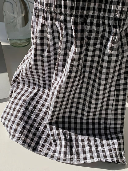 Damen Elegante High Waist Shorts mit Streifenmuster – Perfekt für Alltag & Freizeit