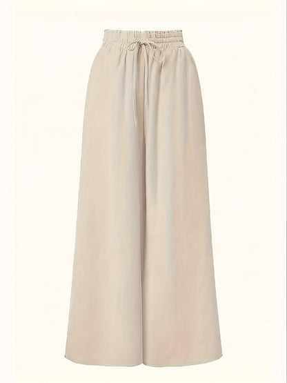Damen Palazzo-Hose mit weitem Bein und Paperbag-Bund – Eleganter Stil für besondere Anlässe