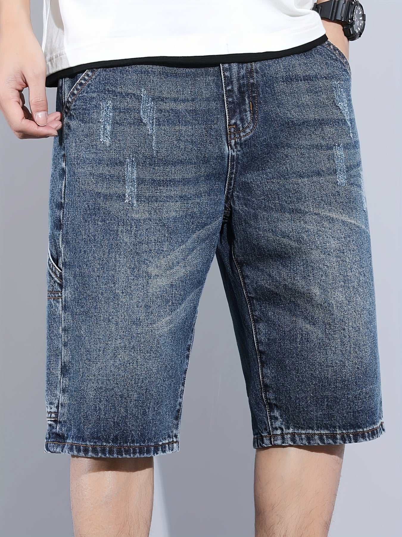 Herren Jeans-Bermuda Regular Fit – Lässige Utility-Shorts für Alltag und Freizeit
