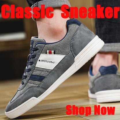 Herren Sneaker Freizeit Vintage Low-Top Sportlicher Straßenschuh