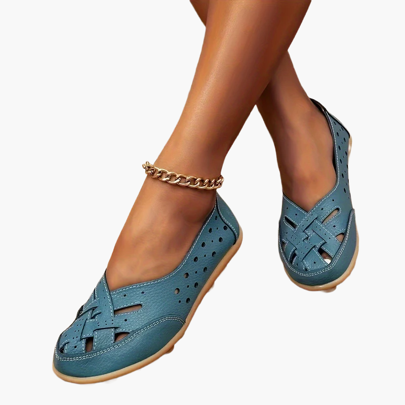 Damen Komfort-Ballerinas mit Flechtmuster – Bequeme Slipper für Alltag & Freizeit