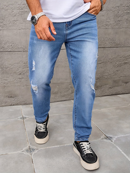 Herren Jeans im Distressed Streetstyle Look – Lässige Freizeitjeans