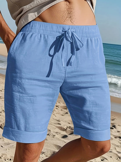 Herren Freizeits-Shorts mit Kordelzug für Strand und Alltag