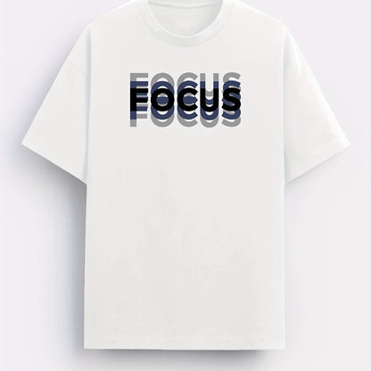 Herren T-Shirt mit modernem FOCUS Statement Print – Lässiges Motivshirt für Alltag & Freizeit