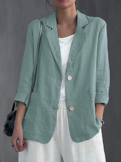 Damen Blazer Elegant Locker Business Freizeitjacke