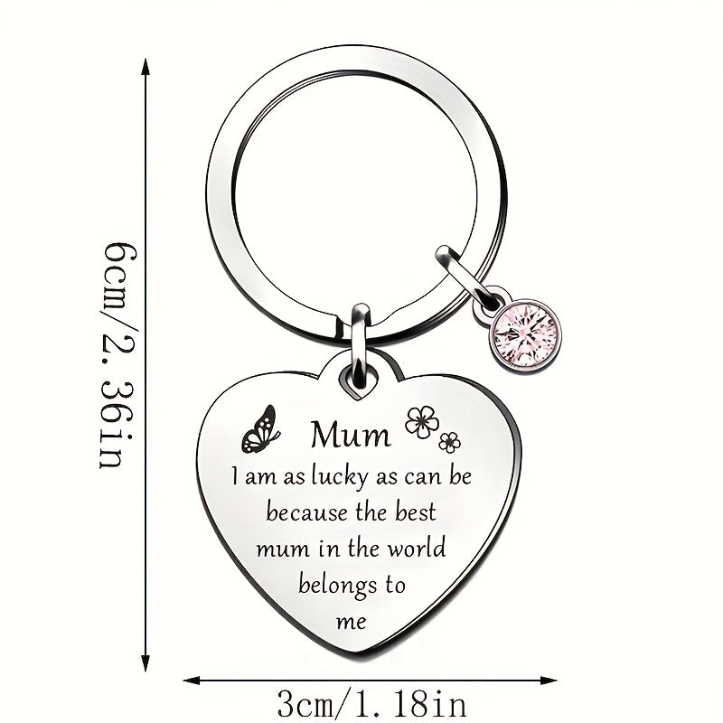 Damen Schlüsselanhänger Herz – Muttertagsgeschenk mit Gravur für die beste Mama – Emotionales Accessoire zum Muttertag