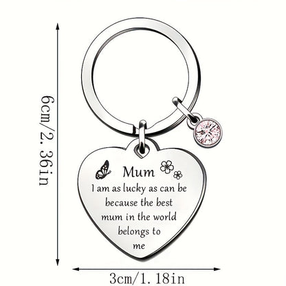 Damen Schlüsselanhänger Herz – Muttertagsgeschenk mit Gravur für die beste Mama – Emotionales Accessoire zum Muttertag