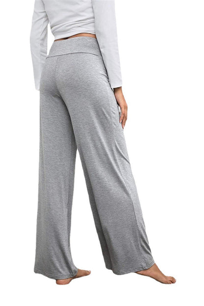Amanda – Weite Damenhose mit Hoher Taille und Elastischem Bund