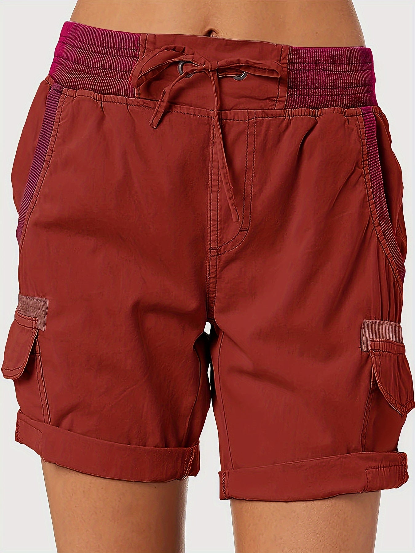 Damen Cargo-Bermuda Shorts mit Kordelzug – Bequemer Freizeit-Style für Sommer & Alltag