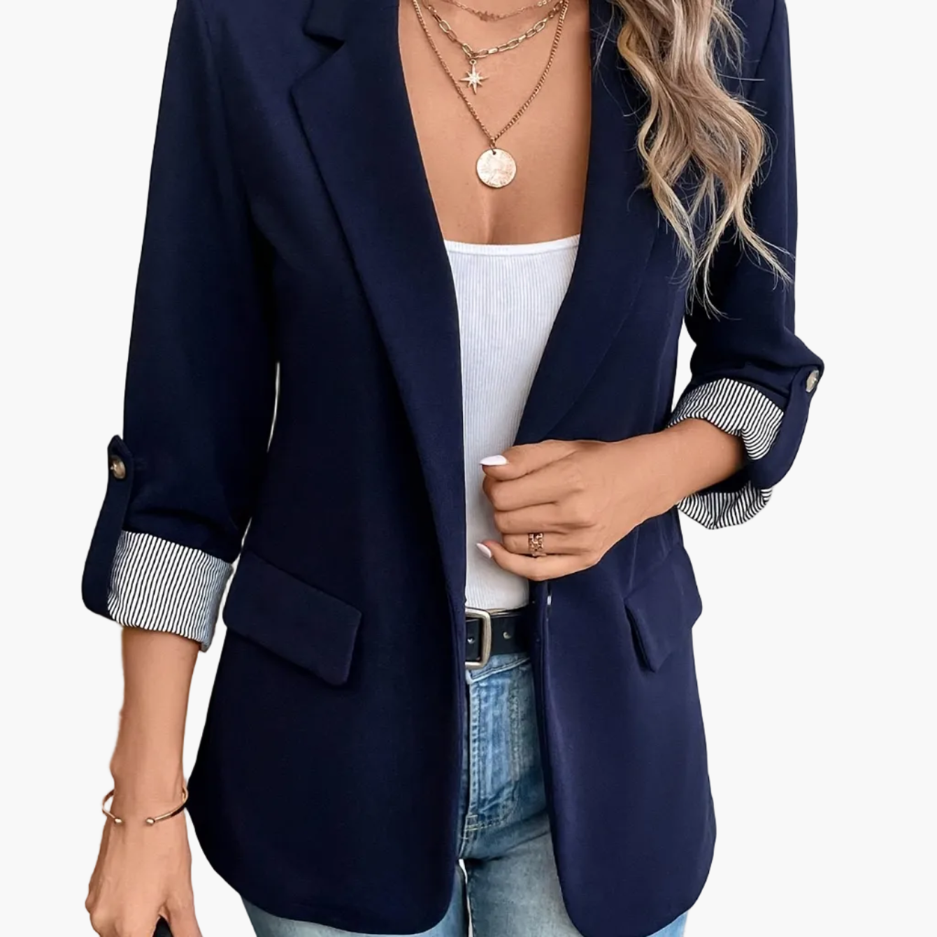 Damen Blazer Elegant Business Casual für Büro und Alltag