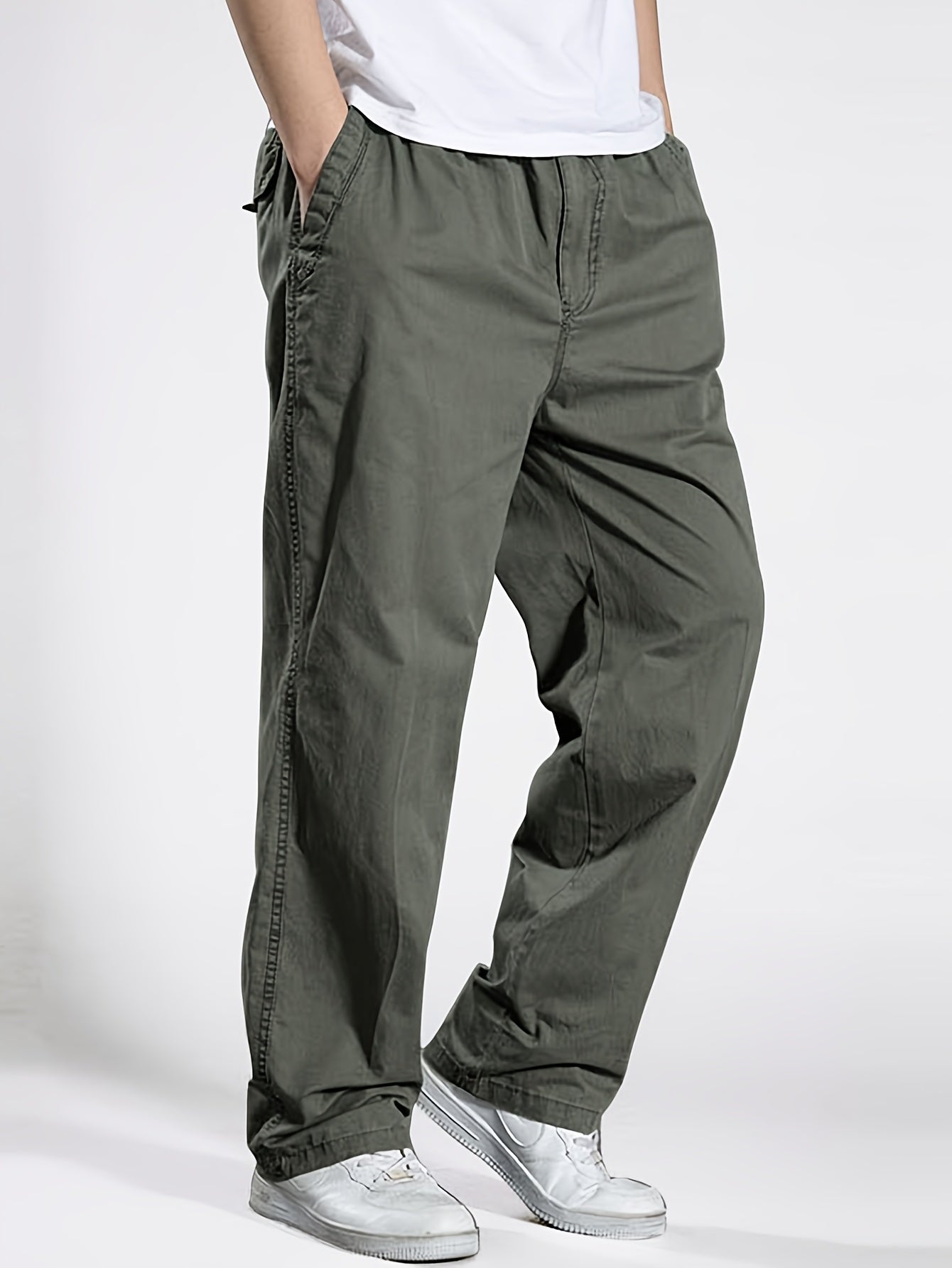 Herren Freizeithose mit Kordelzug – Bequeme Weite Hose für Alltag & Sport
