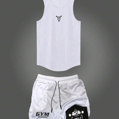 Herren Fitness Trainingsset – Muskelaufbau Tanktop & Shorts für Gym und Workout