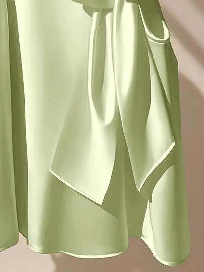 Damen Elegantes Ärmelloses Blusentop mit Schleife für besondere Anlässe