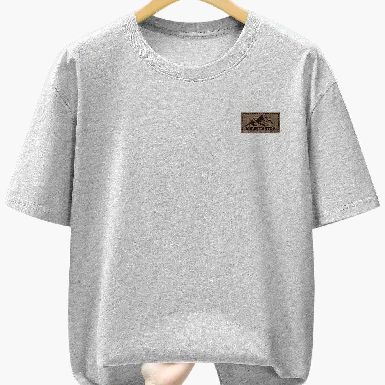 Herren T-Shirt mit Berg-Logo – Freizeit, Modern, Outdoor-inspiriert