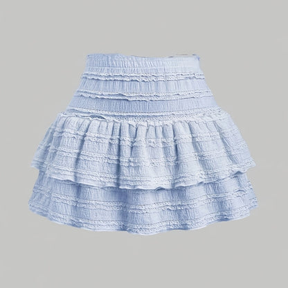 Damen Volant-Minirock im Boho-Stil – Verspielter Rüschenrock für Frühling und Sommer