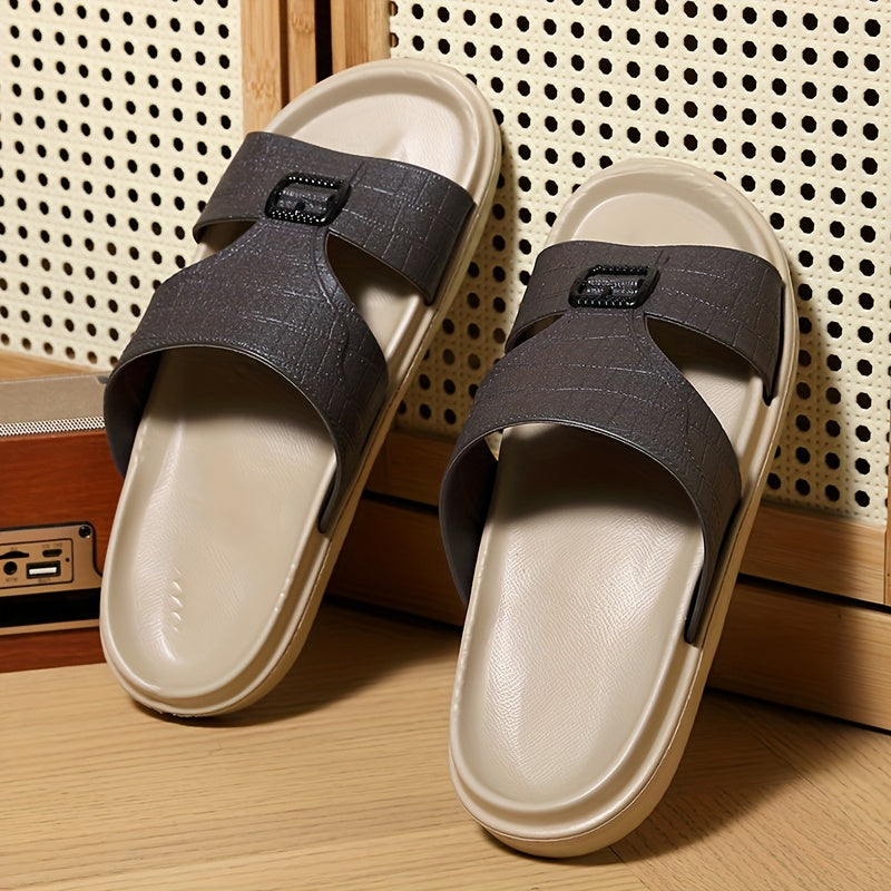 Herren Komfort-Slides mit Schnallen und modernem Design – Stilvolle Freizeitsandalen für Alltag und Freizeit