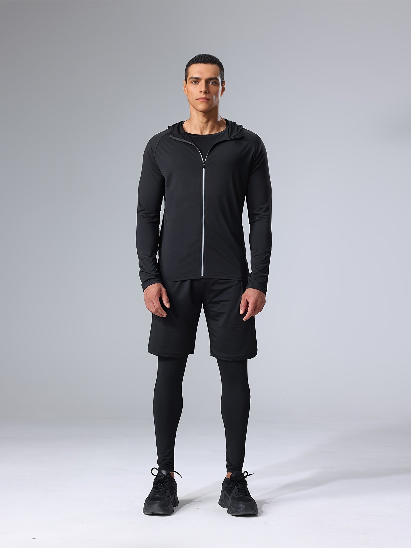 Herren Fitness Trainingsanzug 5-teilig – Sport Set für Training & Workout