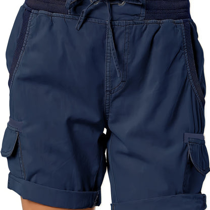 Damen Cargo-Bermuda Shorts mit Kordelzug – Bequemer Freizeit-Style für Sommer & Alltag