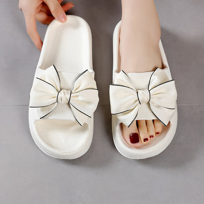 Damen Slide Sandalen mit Schleife – Stilvolle Freizeitschuhe für Garten und Alltag