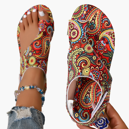Damen Sandalen Tribal-Stil Bequem Sommer Strand Freizeit