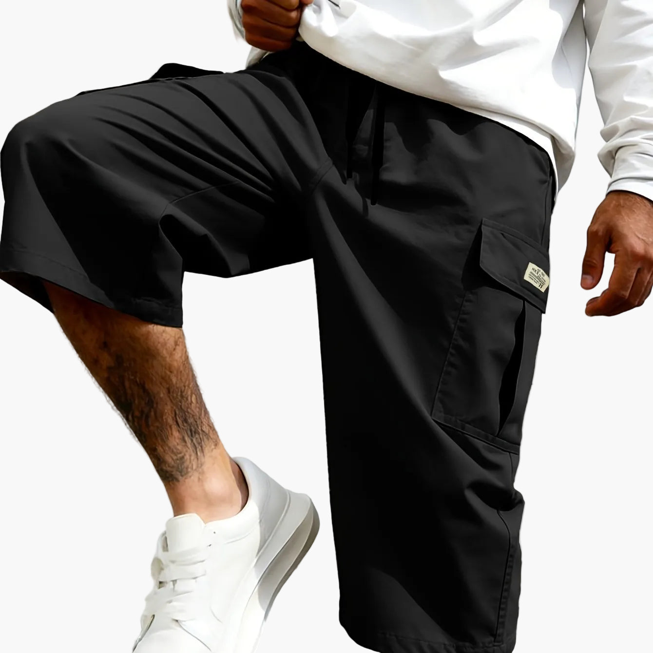 Herren Cargo-Shorts mit Taschen – Lässige Knielange Freizeithose für Alltag & Sport