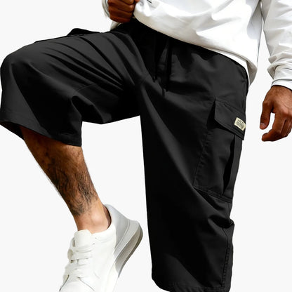 Herren Cargo-Shorts mit Taschen – Lässige Knielange Freizeithose für Alltag & Sport