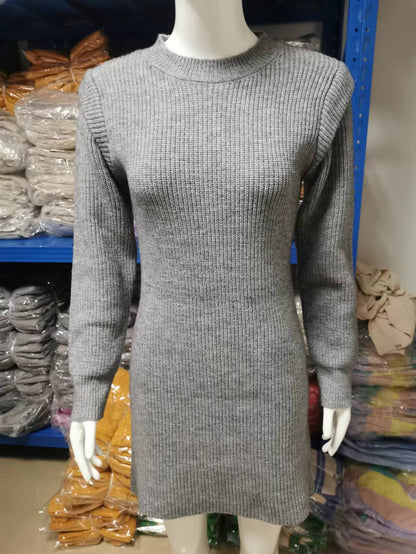 Christina – Langer Pullover in Einfarbigem Design