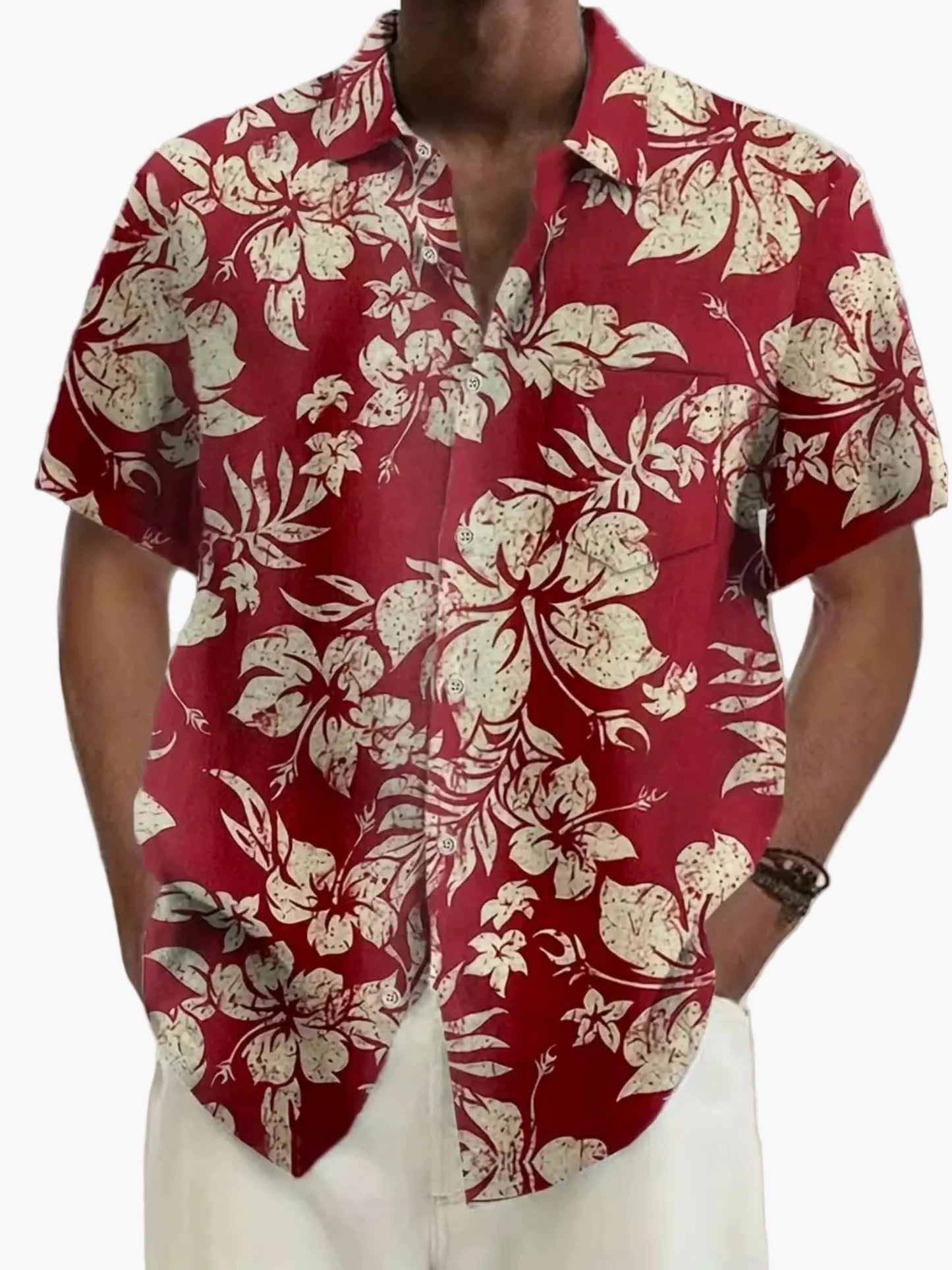 Herren Hawaiihemd Vintage Kurzarm – Ideal für Sommer, Urlaub & Freizeit