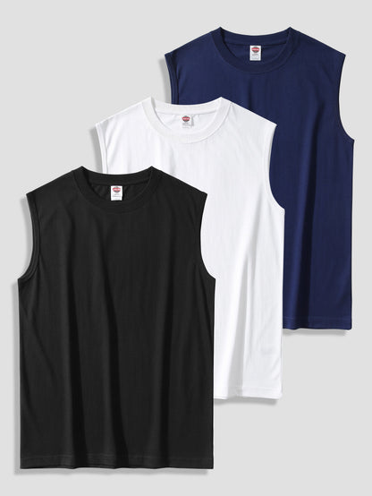 Herren Muskelshirt 3er-Pack – Ärmellose Fitness Tanktops für Sport und Freizeit