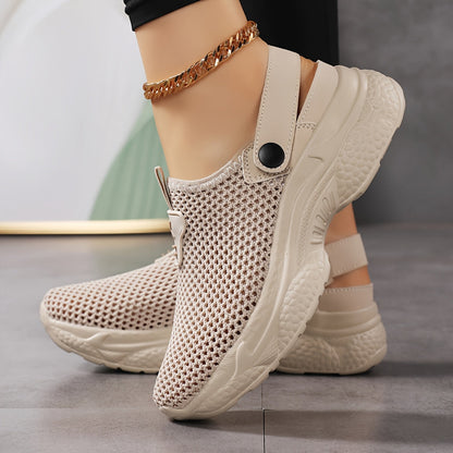 Damen Slip-On Sportliche Clogs für Komfort und Alltag – Atmungsaktive Freizeitschuhe mit Fersenriemen