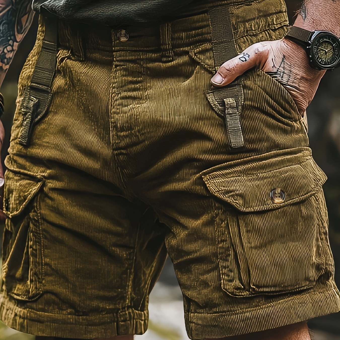 Herren Cargo Shorts mit Taschen und modernem Outdoor-Look