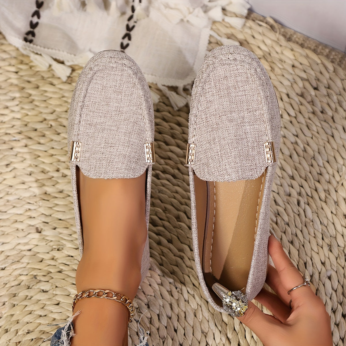 Damen Mokassins Loafer Slip-On Schuhe – Bequemer Freizeitstil für Alltag & Büro