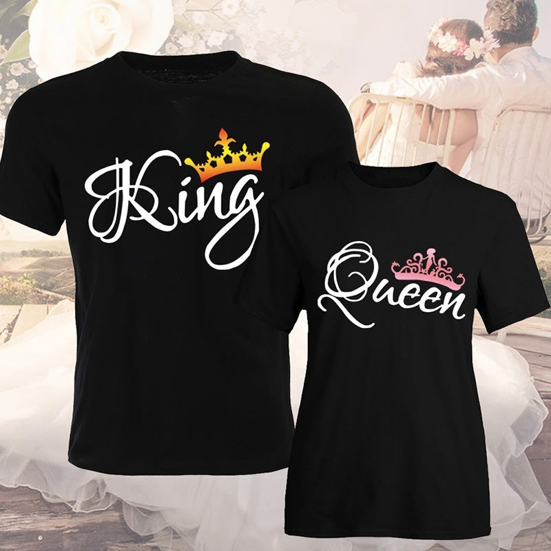 Lawrence – Krönchen Print Unisex T-Shirt mit Kurzarm