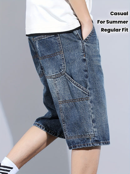 Herren Jeans-Bermuda Regular Fit – Lässige Utility-Shorts für Alltag und Freizeit